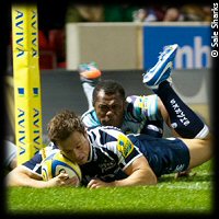 Sale Sharks Leicester Tigers Rob Miller try